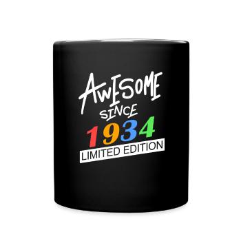 1934 - Jahrgang 1934 - Fantastisch seit 1934 - Tasse einfarbig - Schwarz - Vorne