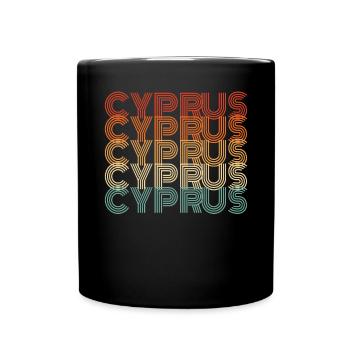 Zypern - Tasse einfarbig - Schwarz - Vorne