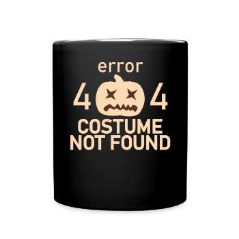 Fehler 404 Kostüm nicht gefundenes Halloween -Prog - Tasse einfarbig - Schwarz - Vorne