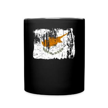 Zypern - Tasse einfarbig - Schwarz - Vorne