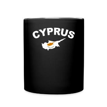 Zypern - Tasse einfarbig - Schwarz - Vorne