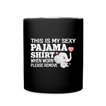 Funny Sexy Pyjama Pajama Outfit For Friend - Full Colour Mug - black - Front