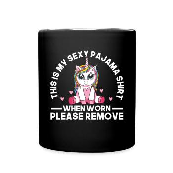 Funny Sexy Pyjama Pajama Outfit For Friend - Full Colour Mug - black - Front