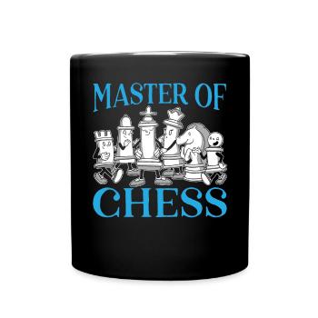Meister des Schachsports Brettspiel Schachspieler - Tasse einfarbig - Schwarz - Vorne