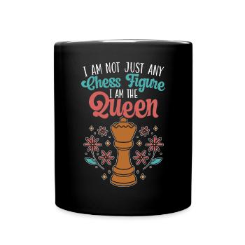 Je ne suis pas n’importe quelle figure d’échecs, je suis la reine - Mug uni - noir - Devant