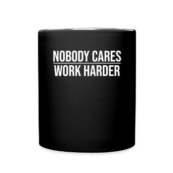 No one cares, harder ones - Full Colour Mug - black - Front