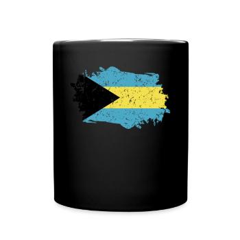 Bahamas Flag Grunge Bahamas Flag - Mug uni - noir - Devant