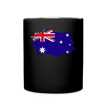 Australia Flag Grunge Australia Flag - Full Colour Mug - black - Front
