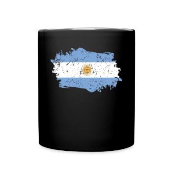 Drapeau argentin Grunge Drapeau argentin - Mug uni - noir - Devant