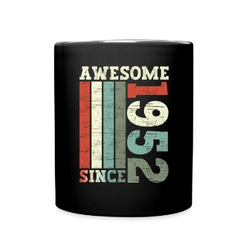 1952 Jahrgang Vintage Retro Geburtstag Geschenk - Tasse einfarbig - Schwarz - Vorne