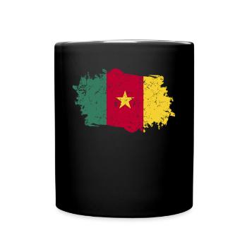 Cameroun Drapeau Grunge Cameroun Drapeau - Mug uni - noir - Devant