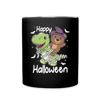 Bear Happy Halloween T-Rex Mummy Costume - Full Colour Mug - black - Front