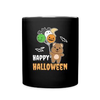 Quokka Halloween Ballons Enfants Animaux Mignons - Mug uni - noir - Devant