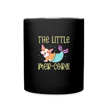 Corgi - Tasse einfarbig - Schwarz - Vorne