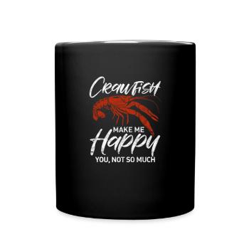 Languste Langusten Meeresfrüchte Krebs Geschenk - Tasse einfarbig - Schwarz - Vorne