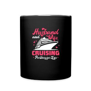Cruise Wedding - Full Colour Mug - black - Front