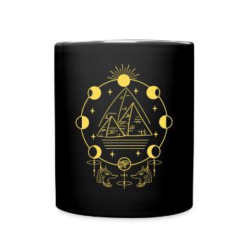 Ägypten Pyramide Himmelsmondphase Antike Ägypter - Tasse einfarbig - Schwarz - Vorne