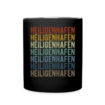 Heiligenhafen Stadt Retro Vintage - Tasse einfarbig - Schwarz - Vorne