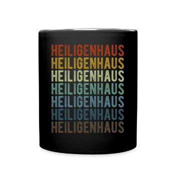 Heiligenhaus Stadt Retro Vintage - Tasse einfarbig - Schwarz - Vorne