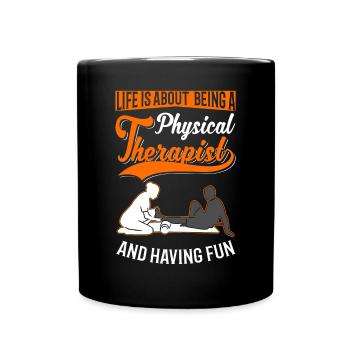 Physiotherapist Gift Physiotherapy Physio - Full Colour Mug - black - Front