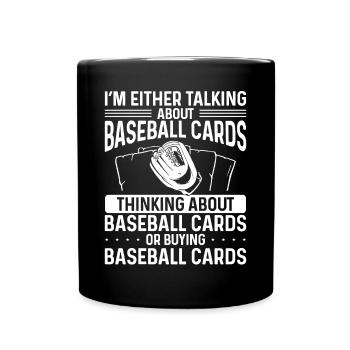 Collection de cartes de baseball Jeu de cartes Jeu de cartes Cartes de sport - Mug uni - noir - Devant
