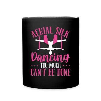 Aerial Silk Dancing Aerial Hoop Dancer Air Yoga - Full Colour Mug - black - Front