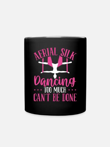 Danse aérienne de la soie Danseuse de cerceau aérien Air Yoga - Mug uni - noir