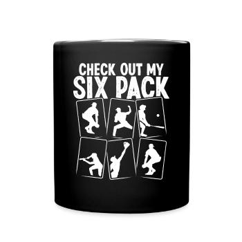 Cartes de sport Découvrez mon collecteur de cartes Six Pack - Mug uni - noir - Devant