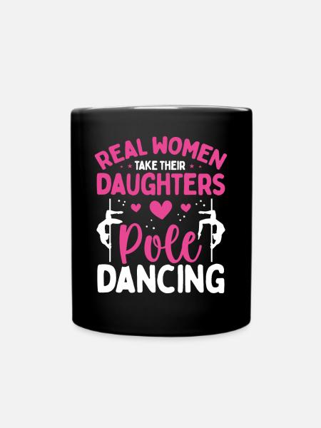 Pole Dance Les vraies femmes font leur Pole Dance - Mug uni - noir
