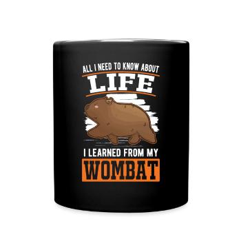 Australischer Wombat - Tasse einfarbig - Schwarz - Vorne