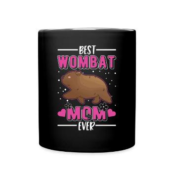 Best Wombat Mom Ever - Full Colour Mug - black - Front