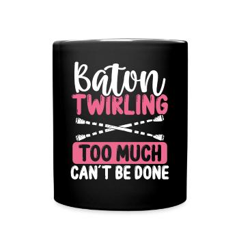 Baton Virevoltant trop Bâton Lancer La Fille Hobby - Mug uni - noir - Devant