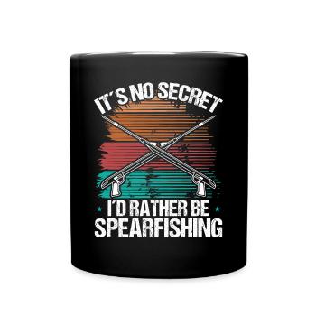 Spearfisher Apnoe Diver Freediving Speargun - Tasse einfarbig - Schwarz - Vorne