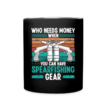 Spearfisher Gear Freediving Apnoe Diver Spear - Tasse einfarbig - Schwarz - Vorne