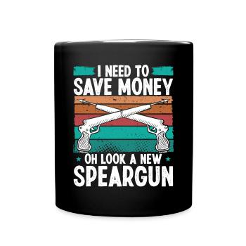 Spearfisher Besoin d’argent Apnée Apnée Plongeur - Mug uni - noir - Devant