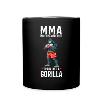 MMA Gemischter Kampfsport Gorilla - Tasse einfarbig - Schwarz - Vorne