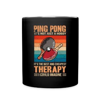 Ping Pong - The Best & Cheapest Therapy Retro - Tasse einfarbig - Schwarz - Vorne