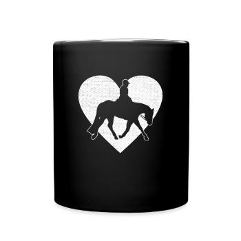 Hunt english riding rider horse equestrian sport - Full Colour Mug - black - Front