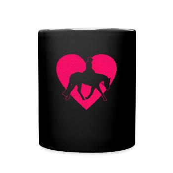 Chasse équitation anglaise cavalier cheval sport équestre - Mug uni - noir - Devant