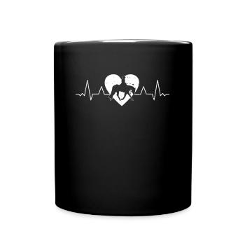 Chasse équitation anglaise cavalier cheval sport équestre - Mug uni - noir - Devant