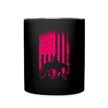 Chasse équitation anglaise cavalier cheval sport équestre - Mug uni - noir - Devant