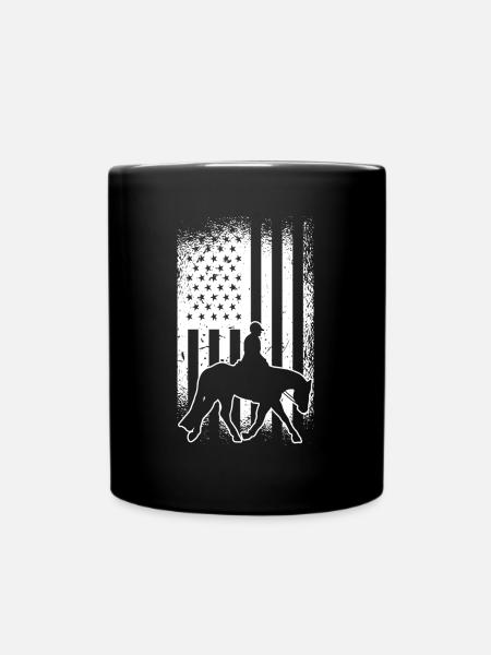 Hunt Englisch Reiten Reiter Pferd Reitsport - Tasse einfarbig - Schwarz