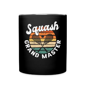 Cool Retro Crossing Rackets Squash Grand Master - Full Colour Mug - black - Front