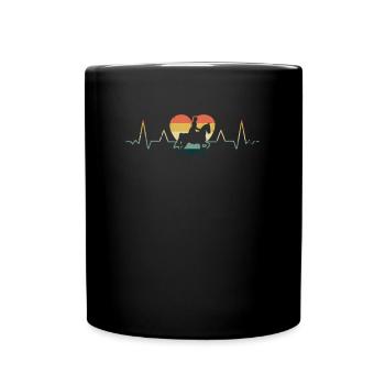 Siège de selle équitation anglaise cavalier cheval sport équestre - Mug uni - noir - Devant