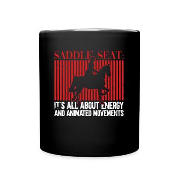 Selle : C'est de l'énergie et de l'animation - Mug uni - noir - Devant
