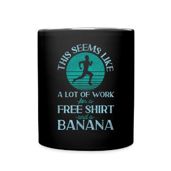 Running Runner Half Marathon Retro - Tasse einfarbig - Schwarz - Vorne