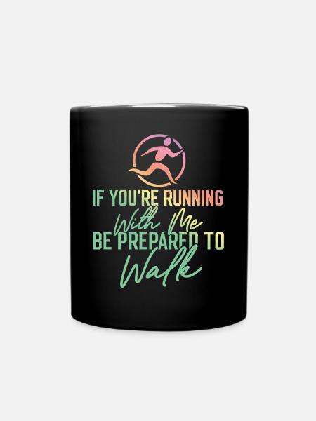 Running Runner Half Marathon Slow - Tasse einfarbig - Schwarz