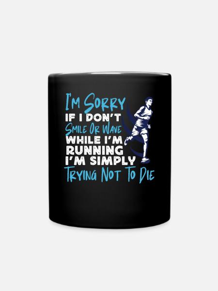 Running Runner Half Marathon I'm - Tasse einfarbig - Schwarz