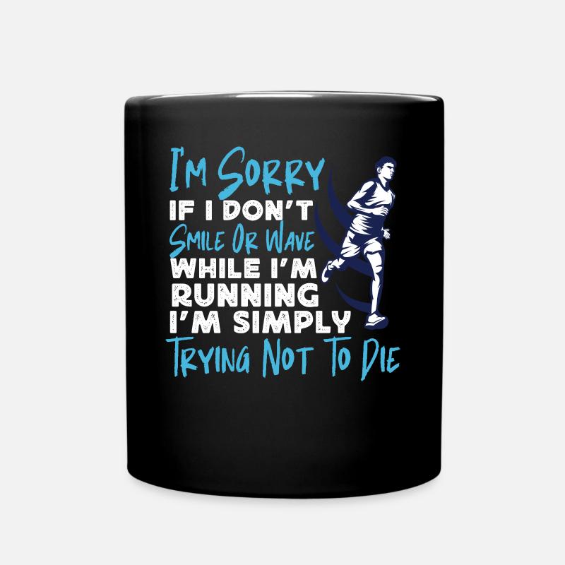 Running Runner Half Marathon I'm - Tasse einfarbig - Schwarz