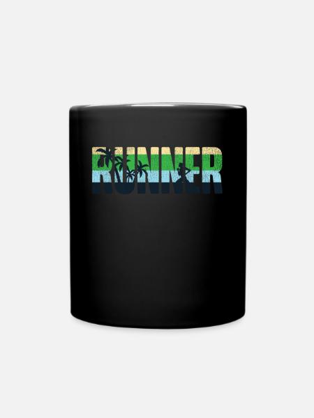 Running Runner Semi-Marathon Rétro - Mug uni - noir
